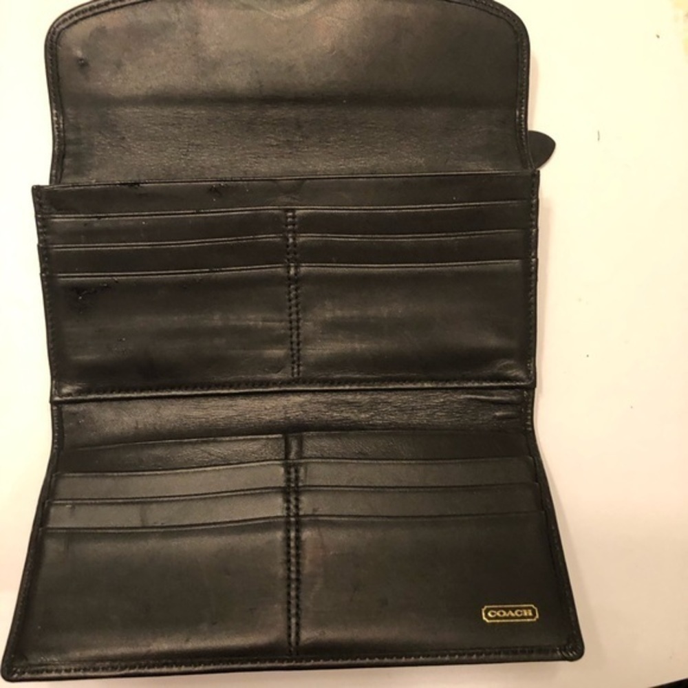 Coach legacy 65th anniversary brown sig leather checkbook wallet turnlock - Picture 9 of 10